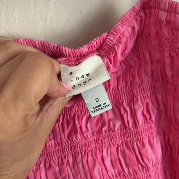 A New Day Vibrant Pink Smocked Dress size small - Picture 2 of 8